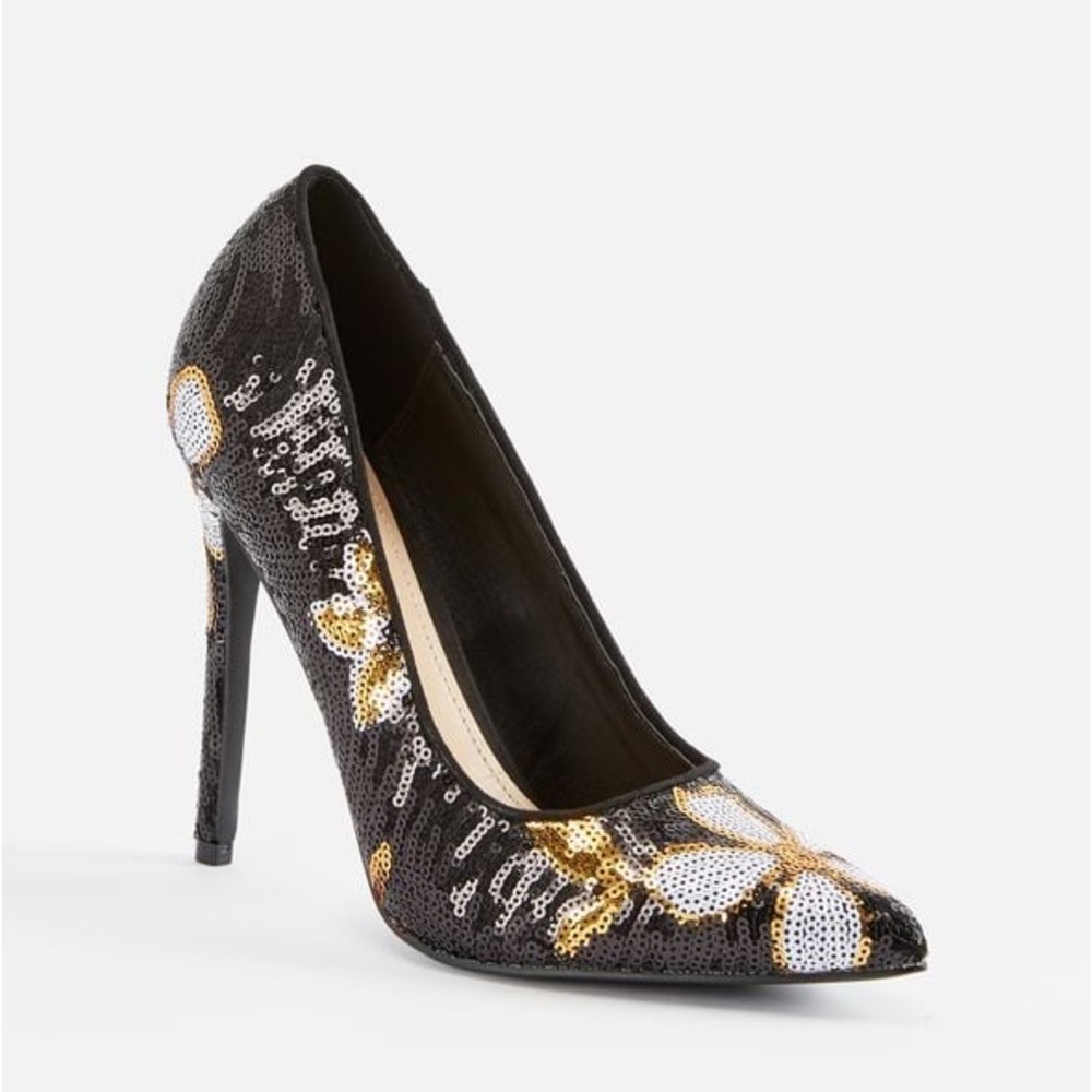 Flora sequin pump NEW $63 Retail
